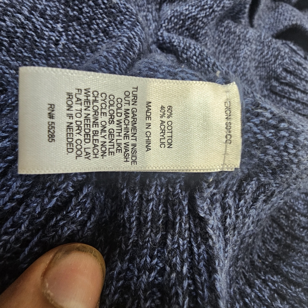 Express Men's Navy Cardigan Sweater - Picture 9 of 9